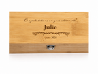 Engraved Bamboo Wine Gift Set