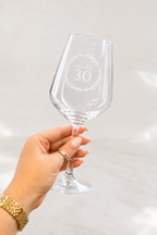 Engraved Red Wine Glass