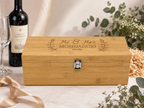 Engraved Bamboo Wine Gift Set