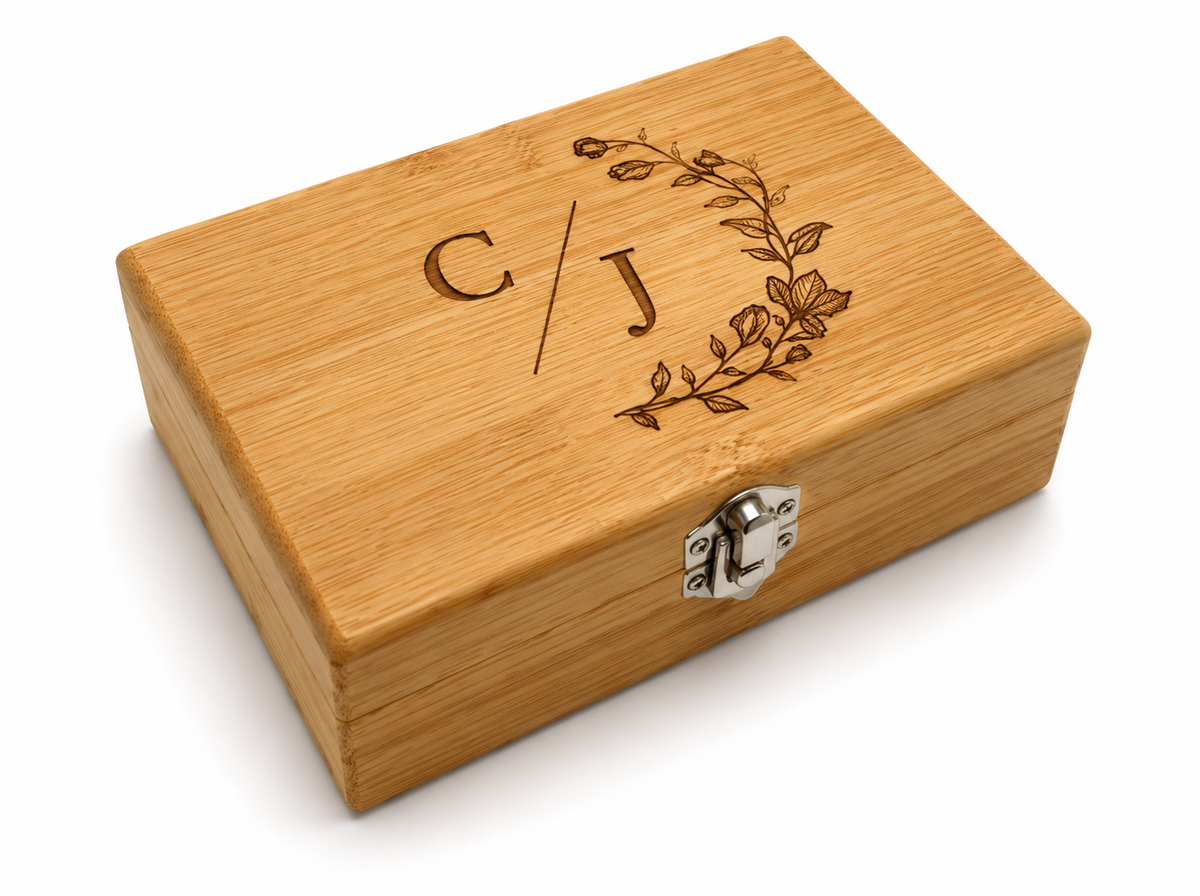 Engraved Bamboo Wine Accessory Set