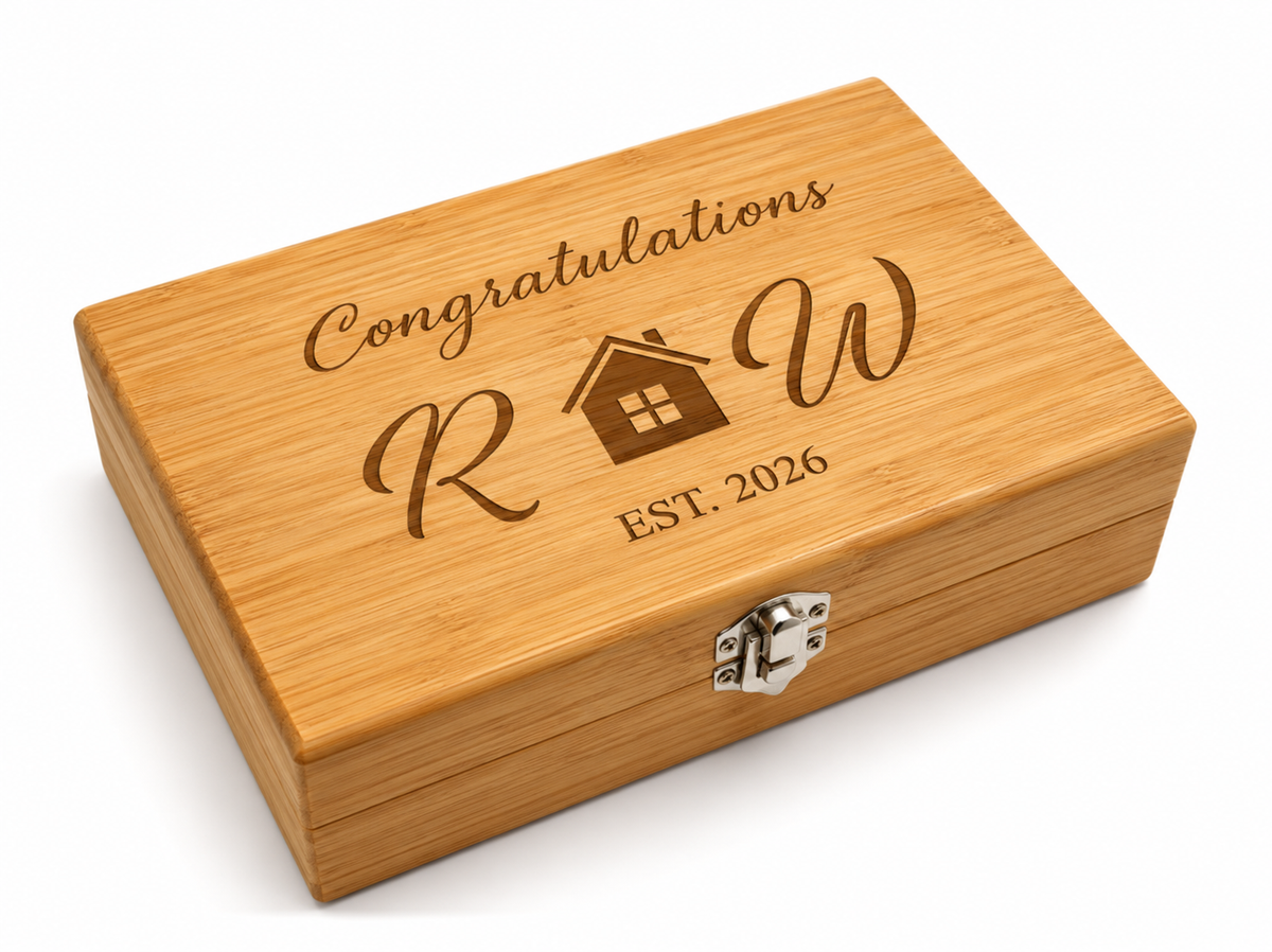 Engraved Bamboo Wine Accessory Set