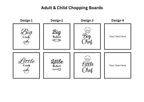 Engraved Bamboo Chopping Board Bundle — Child & Adult Set