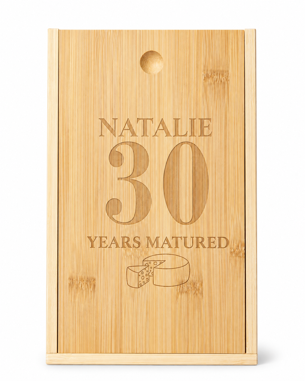 Engraved Bamboo Cheese and Wine Set