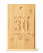 Engraved Bamboo Cheese and Wine Set