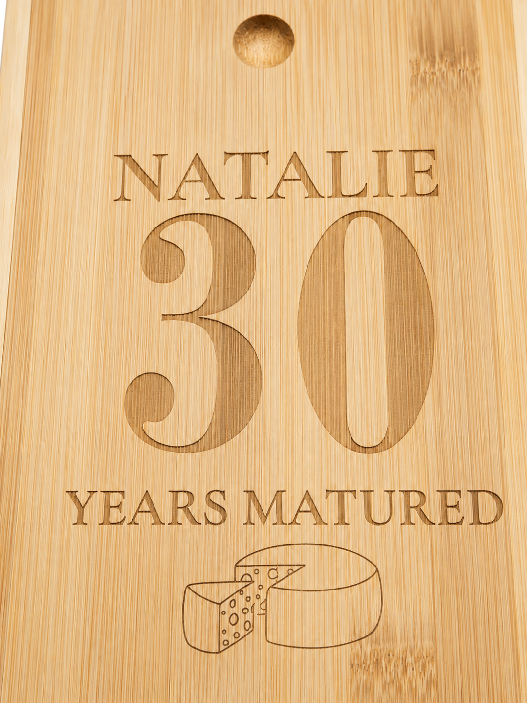 Engraved Bamboo Cheese and Wine Set