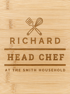 Engraved Large Bamboo Chopping Board