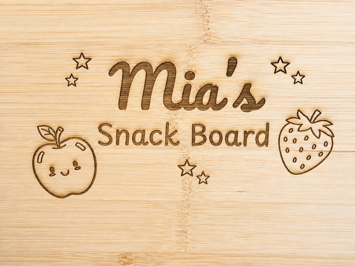 Engraved Child's Bamboo Chopping Board