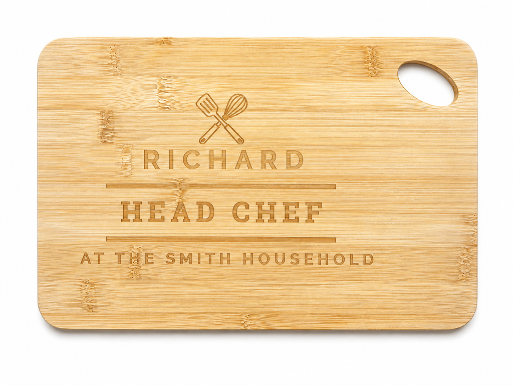 Engraved Large Bamboo Chopping Board
