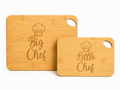 Engraved Bamboo Chopping Board Bundle — Child & Adult Set