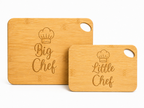 Engraved Bamboo Chopping Board Bundle — Child & Adult Set