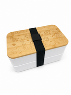 Personalised Full Design Double Layer Children's Lunchbox with Bamboo Lid