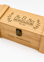 Engraved Wooden Wine Box
