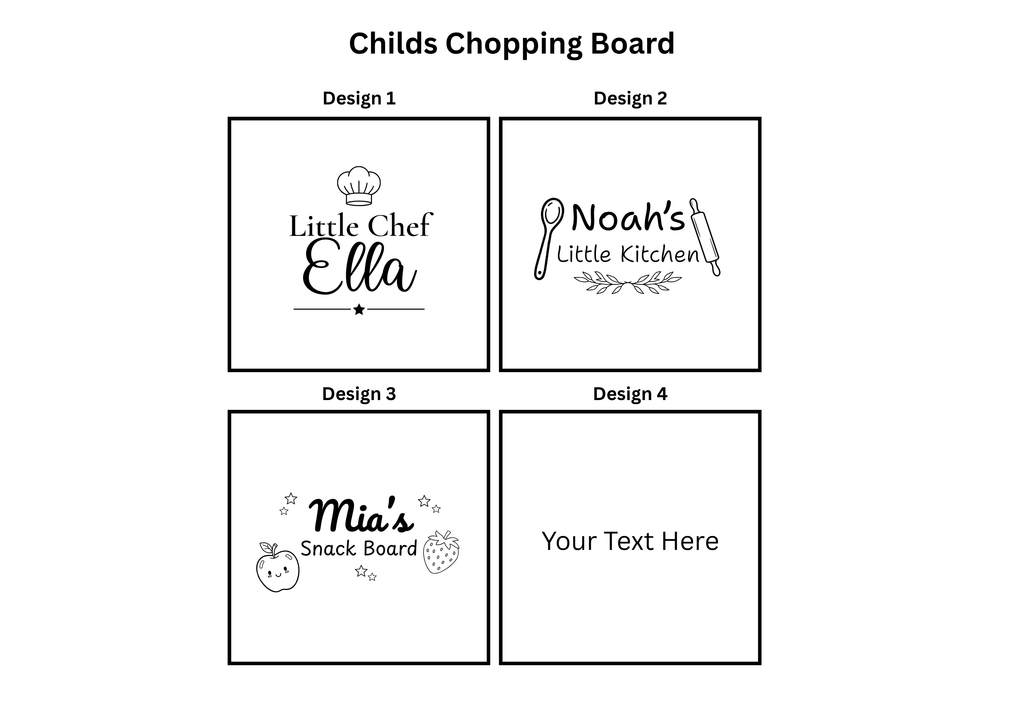 Engraved Child's Bamboo Chopping Board