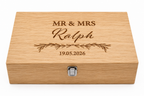 Engraved Two-Bottle Wooden Wine Box