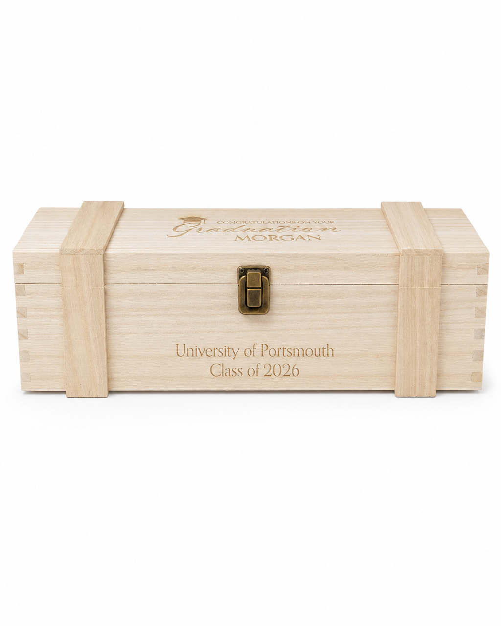 Engraved Graduation Wooden Wine Box