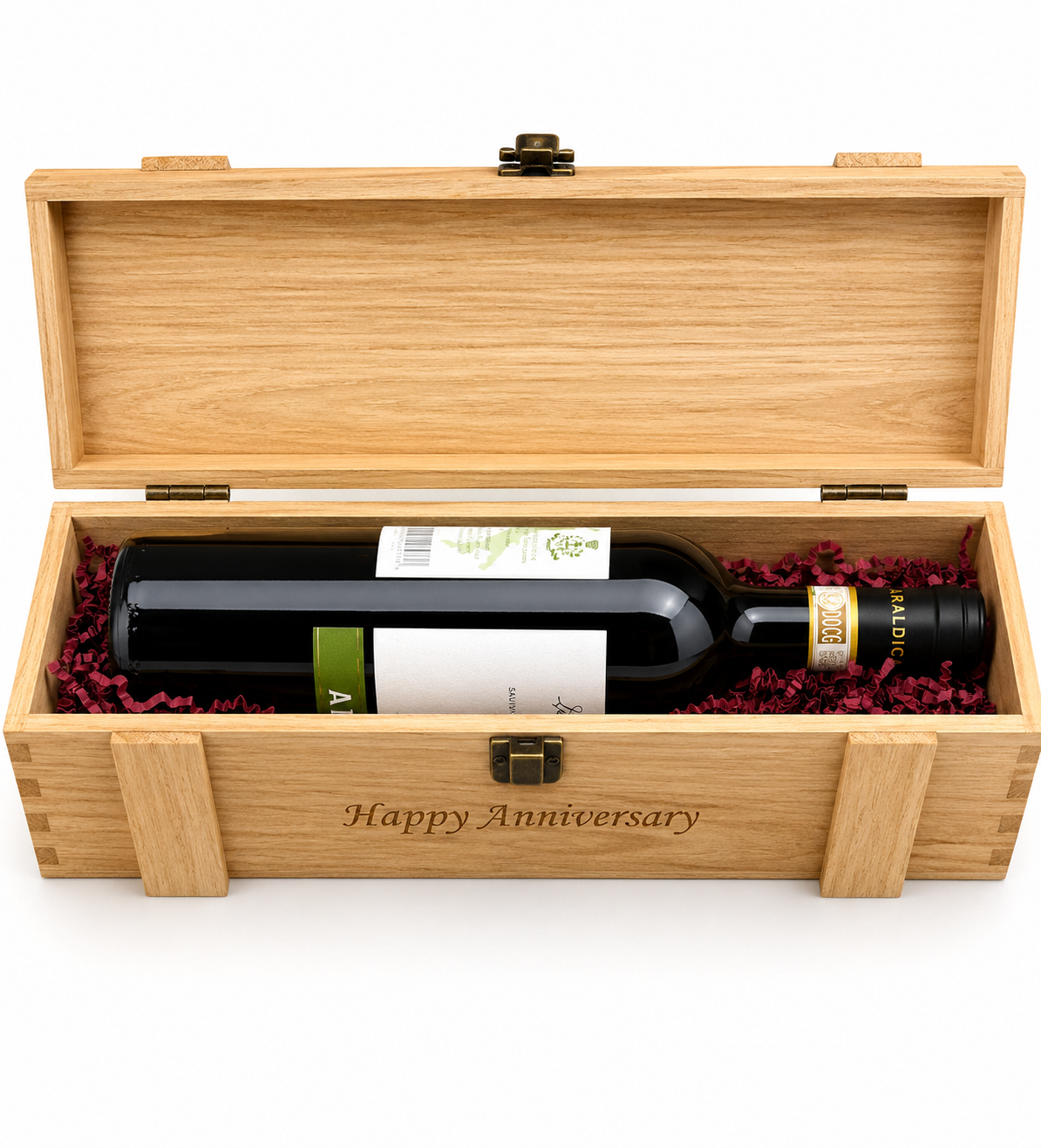 Engraved Wooden Wine Box