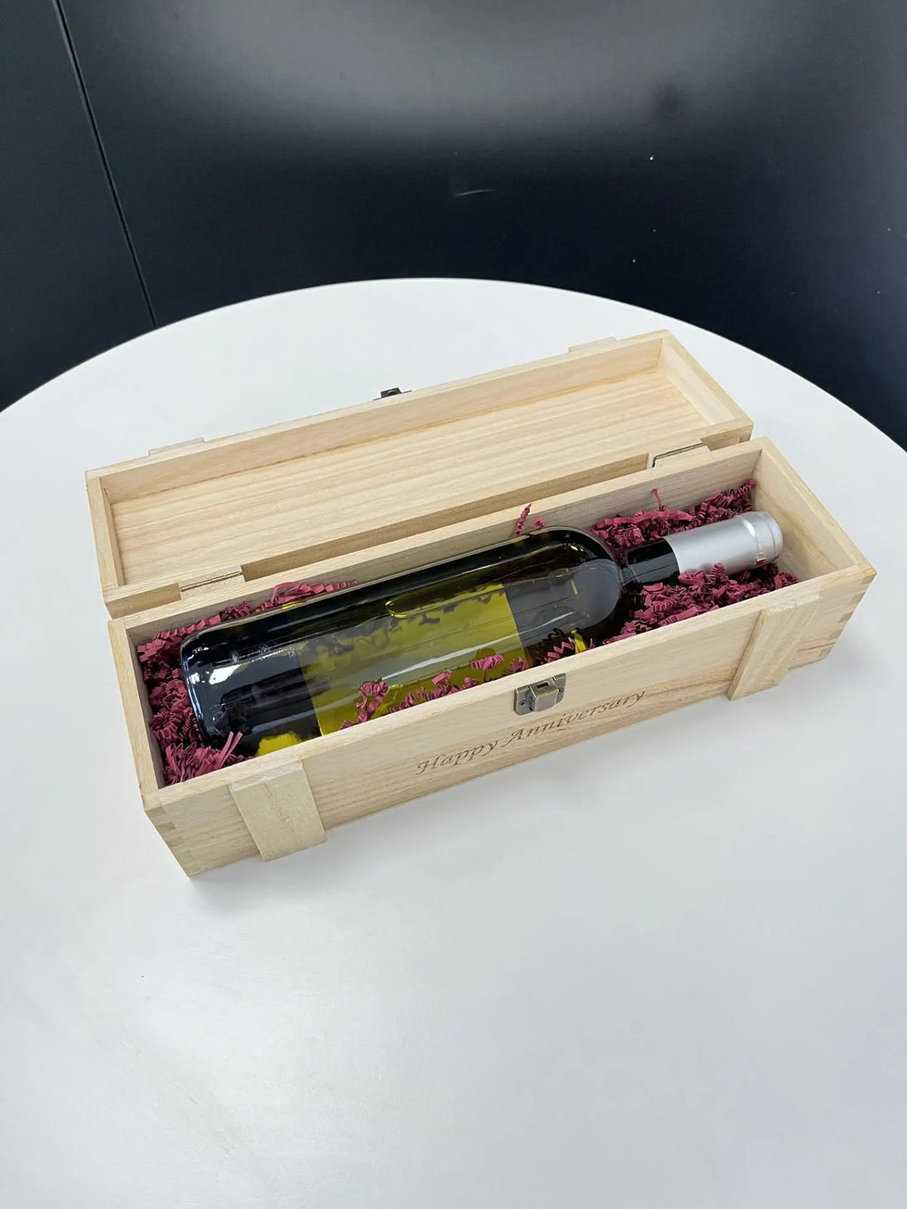 Engraved Wooden Wine Box