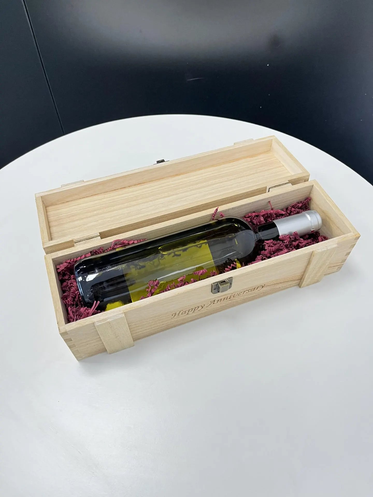 Engraved Wooden Wine Box